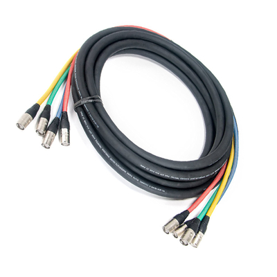 CAT6 Тактический Ethernet кабель Защищенный Quad кабель с 2' Fantails на каждом конце