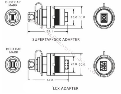 Пылезащитные внешние кабели заплаты оптического волокна с переходником ИП67 соединителя СК ЛК МПО