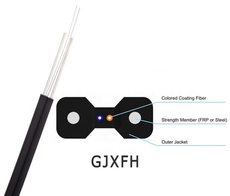 FTTH Outdoor 1/2/4/8/12 Cores G652D/G657A1/2 Single Mode GJXFHA Bow-type Drop Cable