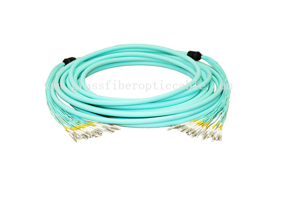 Голубой ФО латает тип ЛК УПК соединителя длины 20М 30М 50М кабеля ОМ3 1К 2К ЛСЗХ