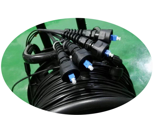 150m 250m 350m 500m 24 кабеля заплаты оптического волокна кабеля оптического волокна SM ядра мобильных всеобщих тактических