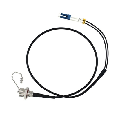 Двухшпиндельный на открытом воздухе кабель заплаты оптического волокна с IP67 военным типом ранга ODC (штепсельной вилкой) к волокну LC UPC SM 9-125 обнаженному