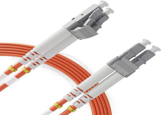 качество  LC / UPC OM2 Duplex 3.0mm PVC Duplex Patch Cord , 3m / 5m LC FC SC ST SM Fiber Optic Cable фабрика