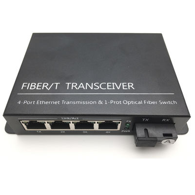 качество  SC 2 RJ45 Fiber Optic Transceiver 850nm 1310nm 1550nm Single Mode 10 / 100m фабрика