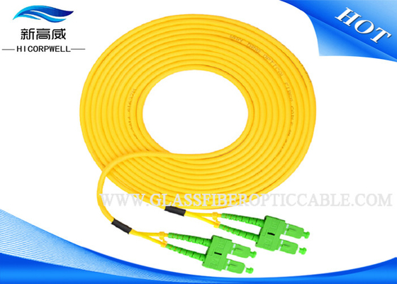 На открытом воздухе ИЭК стекловолокно 60794 гибких проводов, желтый кабель заплаты волокна Ст Лк Пайнткоат