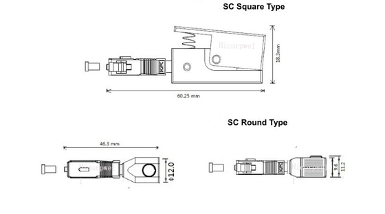 Компоненты оптического волокна переходника, одиночный режим/кабельные соединители многорежимного волокна