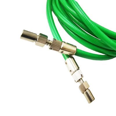 D80 Fiber Optic Cable with 200μm to 800μm Core Diameters Featuring Sapphire and Air Gap Protection and Precisely Polished D80 Fiber Connectors