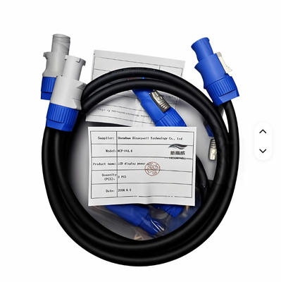3P Power Connector Cable Combo Male/Female Powercon Stage Lighting Chassis Cable Yellow 3P PowerCon CE Approved IP65 Hot in Euro