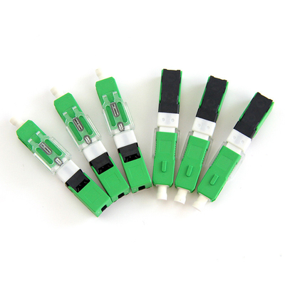 Компоненты УПК оптического волокна одиночного режима ЭСК250Д голубые или тип АПК соединителя зеленого оптического волокна быстрый