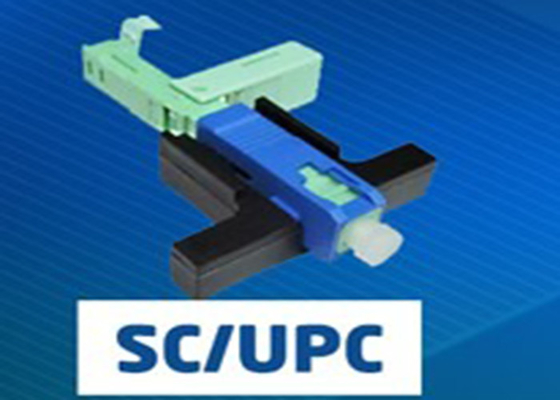 Зеленый цвет быстрого соединителя СК АПК УПК компонентов оптического волокна потери вставки ФТТХ голубой