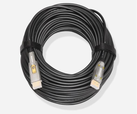 Черное волокно оптически Хдми кабеля ХДМИ АОК к поддержке 4К 3Д 18Гбпс наполнителя 10м 20м 50м кабеля Хдми
