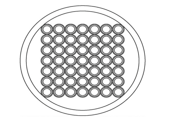 Пачка стекловолокна поперечного сечения диаметра ядра 0.22NA 27.5um