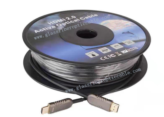 Черный кабель Gbps 4K 60HzHDMI AOC поставки 18,2 Paintcoat 5V