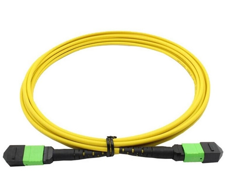 Прыгун 2m разъем-розетки кабеля оптического волокна MPO (6ft) OS2 9/125 24 режима ядра одиночных