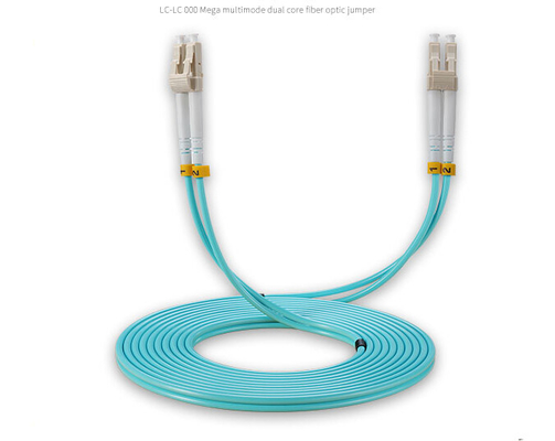 Гибкий провод стекловолокна ЛК/УПК ОМ3, голубой земной симплексный кабель оптического волокна