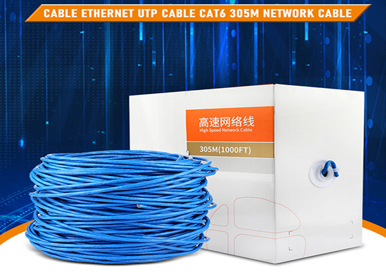 Двуустка кабеля Lan локальных сетей сети Cat6 23AWG незаслоненная UTP CCA 1000ft испытала