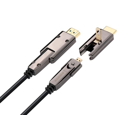 4:4 поддержки 3D 4K@60Hz YUV кабеля HDMI волокна: 4 полных 18Gbps с микро- HDMI и соединителями до 300M