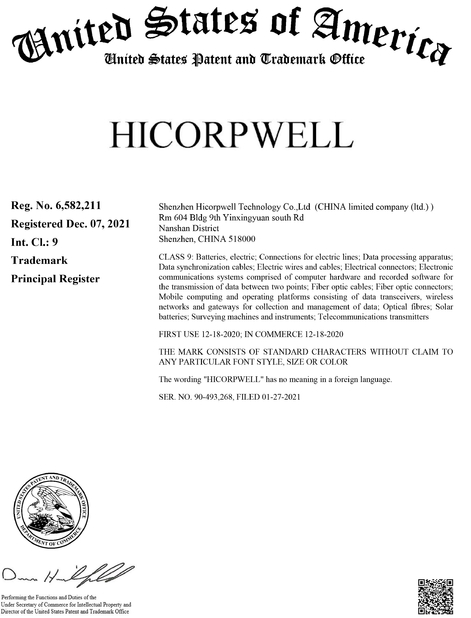 КИТАЙ Shenzhen Hicorpwell Technology Co., Ltd Сертификаты